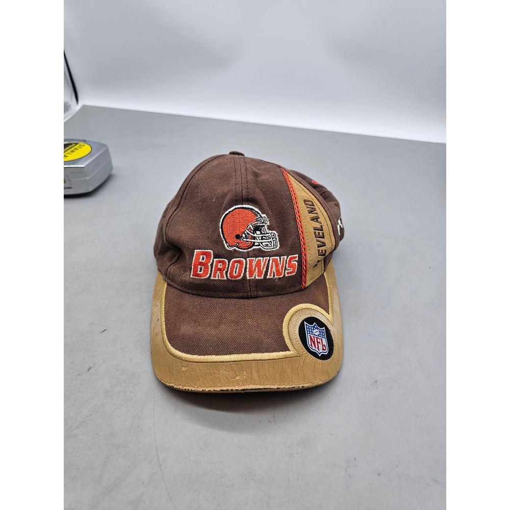 Puma Cleveland Browns NFL Pro Line Hat Brown Adjustable Cap Distressed Vintage